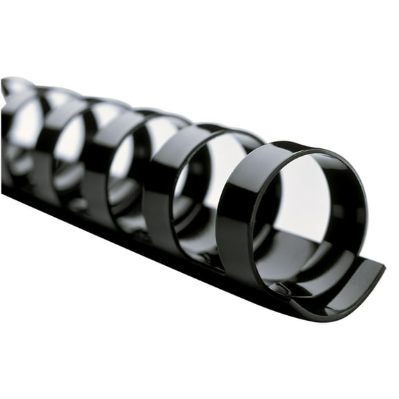 Office Depot Brand 1/2" Binding Combs, 90-Sheet Capacity, Black, Pack Of 100
