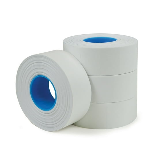 Office Depot Brand 1-Line Price-Marking Labels, White, 1,200 Labels Per Roll, Pack Of 4 Rolls