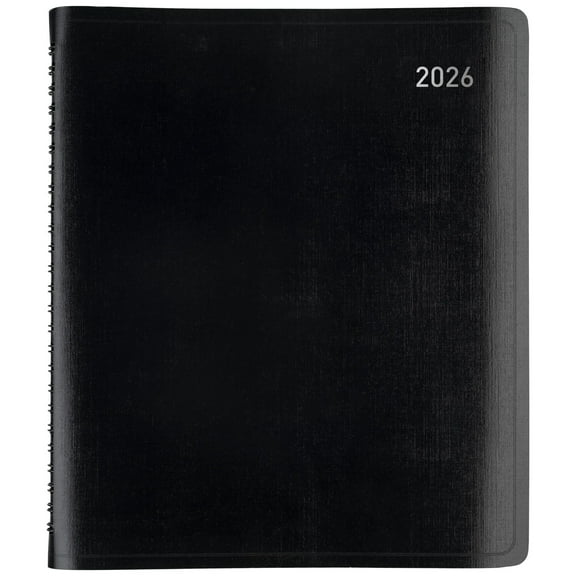 Office Depot Brand 13-Month Monthly Planner, 7" x 9", Black, January 2026 to January 2027, OD71110026