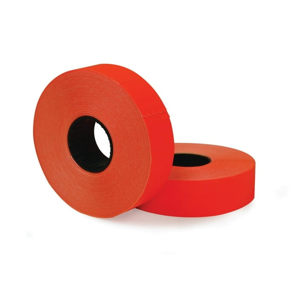 Office Depot Brand 2-Line Price-Marking Labels, Red, 1,750 Labels Per Roll, Pack Of 2 Rolls