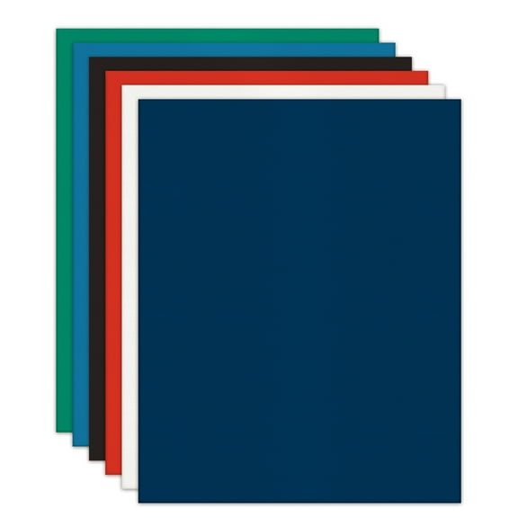 Office Depot Brand 2-Pocket Folders without Fasteners, Assorted, Pack of 24