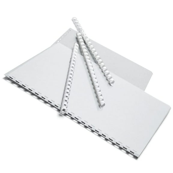 Office Depot Brand 3/8" Binding Combs, 55-Sheet Capacity, White, Pack Of 25