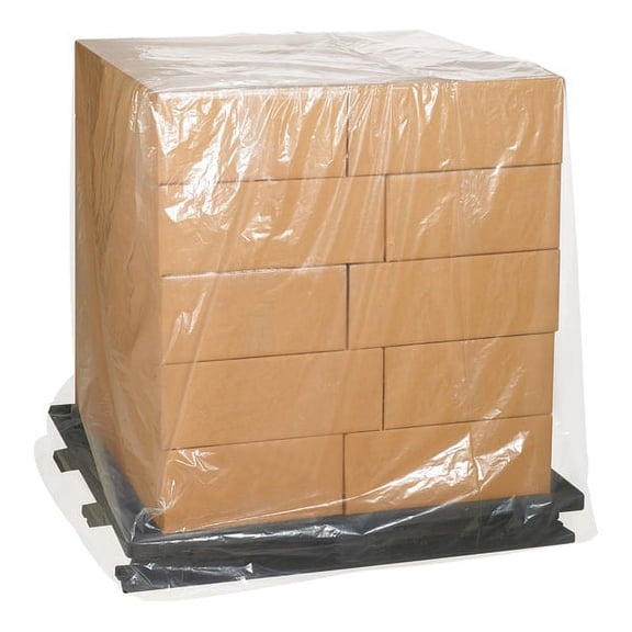 Office Depot Brand 3 Mil Clear Pallet Covers 52" x 44" x 96", Box of 50