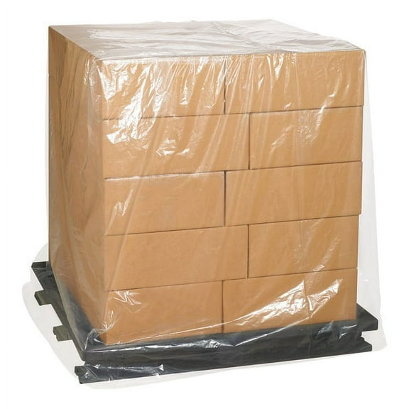Office Depot Brand 3 Mil Clear Pallet Covers 60" x 40" x 85", Box of 50