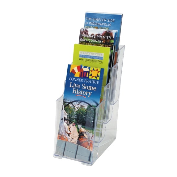 Office Depot® Brand 4-Tier Literature Holder, 10"H x 4-13/16"W x 6-1/8"D