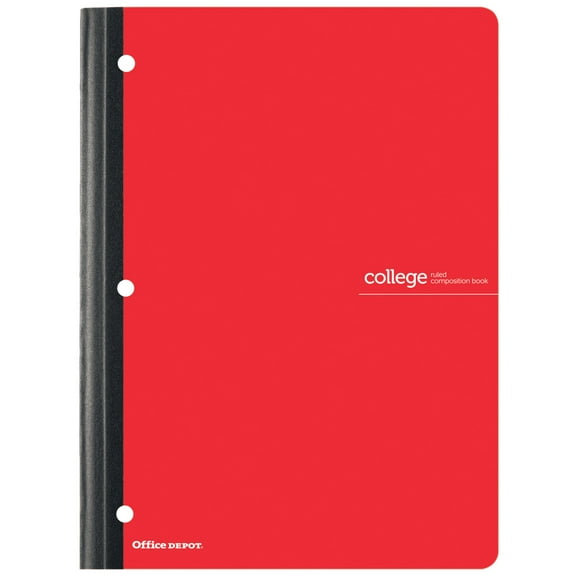 Office Depot Brand Composition Book, 8-1/2" x 11", College Ruled, 80 Sheets, Red