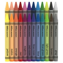 School Smart Large Crayons in Storage Box, Assorted Colors, Pack