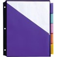 Office Depot® Brand Double Pocket Insertable Plastic Divider, 5Tab, 9