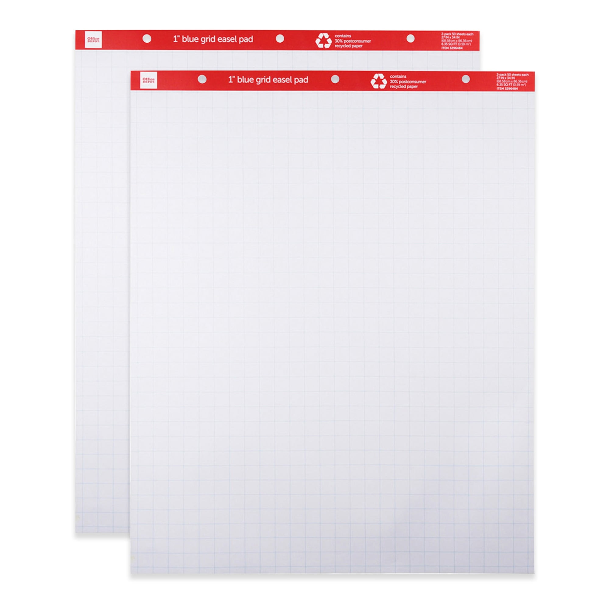 School Smart Primary Chart Paper, 1 Inch Ruled, 24 x 32 Inches, White, 70  Sheets