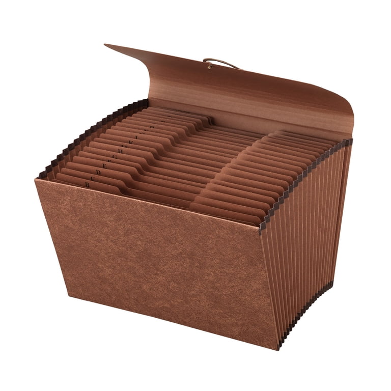 Office Depot® Brand Faux Leather Expanding File, A-Z, 21 Pockets