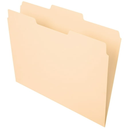 Office Depot® Brand File Folders, 1/3 Cut, Center Position, Letter Size, Manila, Pack Of 100