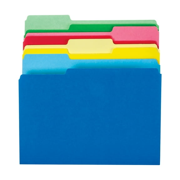 Office Depot® Brand File Folders, Letter Size, 1/3 Cut, Assorted Colors, Pack Of 24