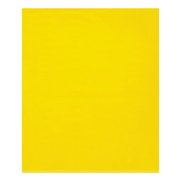 Office Depot Brand Flat 2-Mil Poly Bags, 15" x 18", Yellow, Case Of 1,000