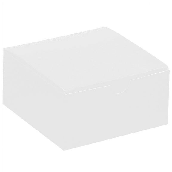 Office Depot Brand Gift Boxes, 4"L x 4"W x 2"H, 100% Recycled, White, Case Of 100