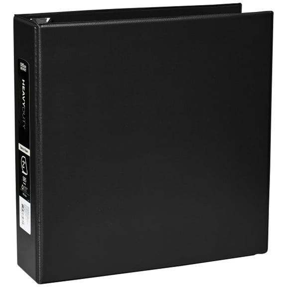 Office Depot Brand Heavy-Duty D-Ring Binder, 2" Rings, 59% Recycled, Black