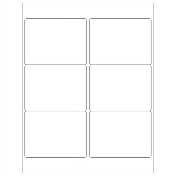 Office Depot® Brand Inkjet/Laser Labels, LL126, Rectangular, 4" x 3", White, Case Of 600