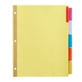 thumbnail image 1 of Office Depot® Brand Insertable Dividers With Big Tabs, Buff, Assorted Colors, 5-Tab, Pack Of 4 Sets, 1 of 2