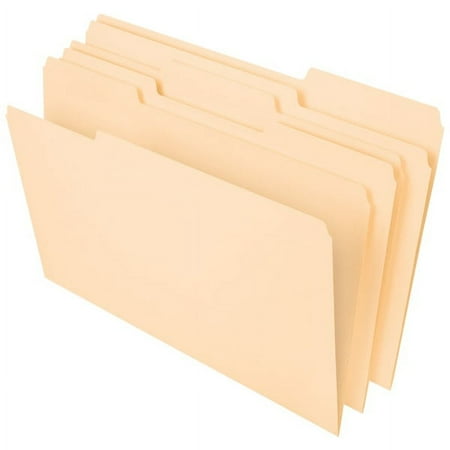 Office Depot® Brand Interior File Folders, 1/3 Cut, Legal Size, Manila, Box Of 100