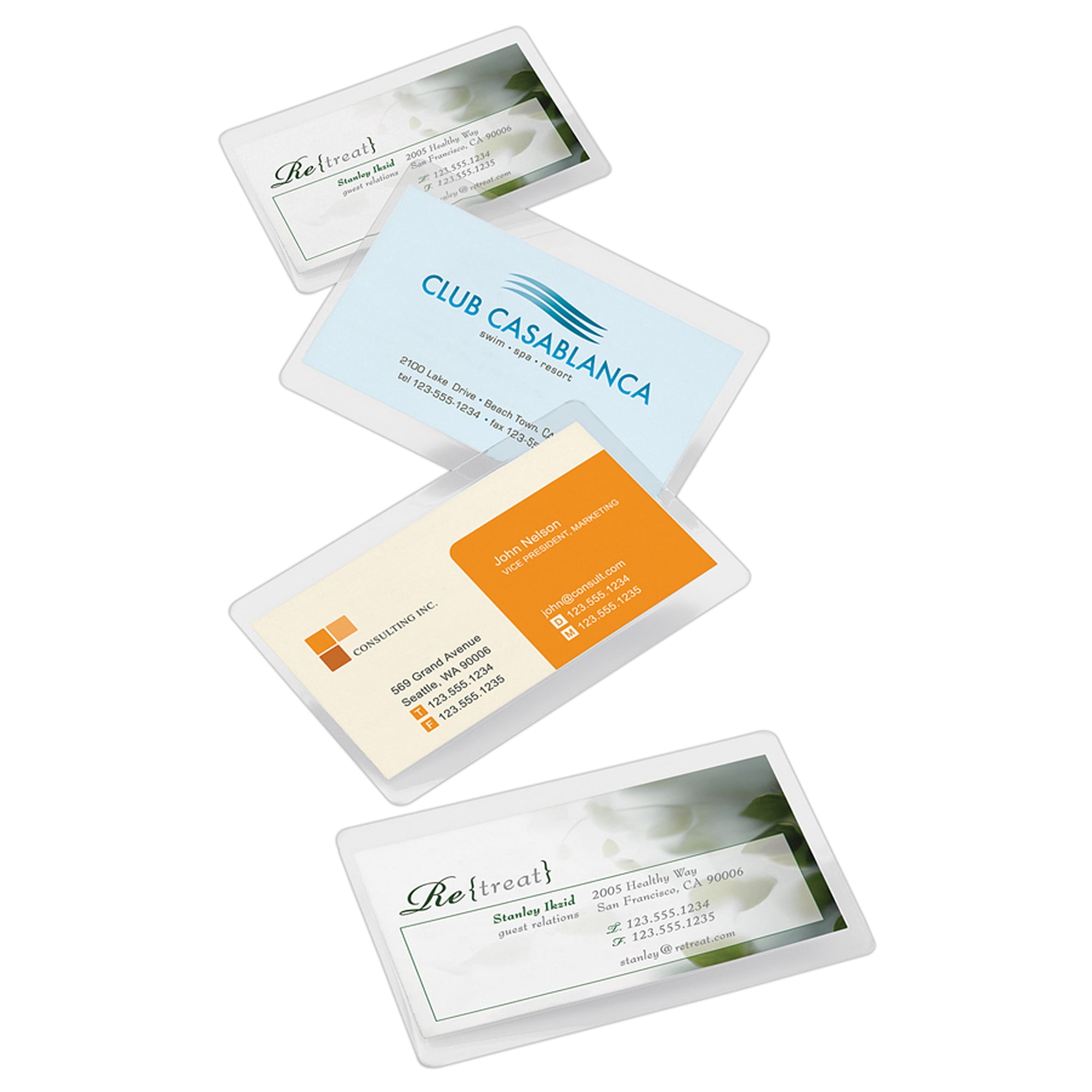 Office Depot Brand Laminating Pouches, Business Card Size, 5 Mil, 2.56" x 3.75", Pack Of 100
