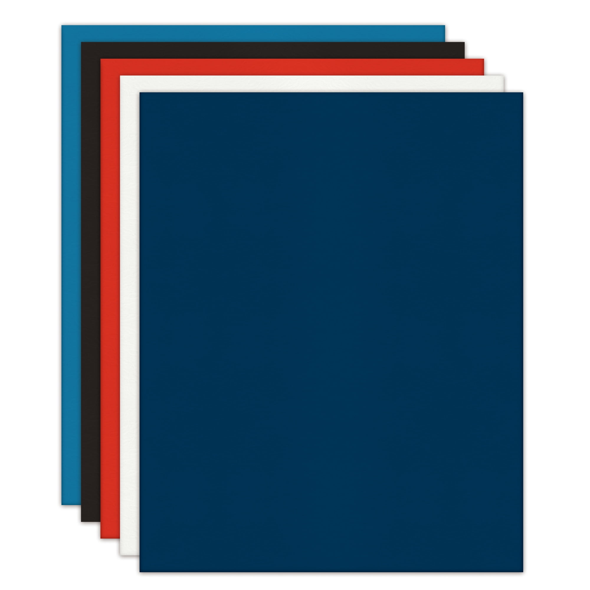 Office Depot® Brand Leatherette Twin-Pocket Portfolios, Assorted Colors, Pack Of 10