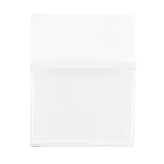 Office Depot Brand Magnetic Storage Pouches, 8-1/2" x 11", Clear, Pack Of 6 Pouches