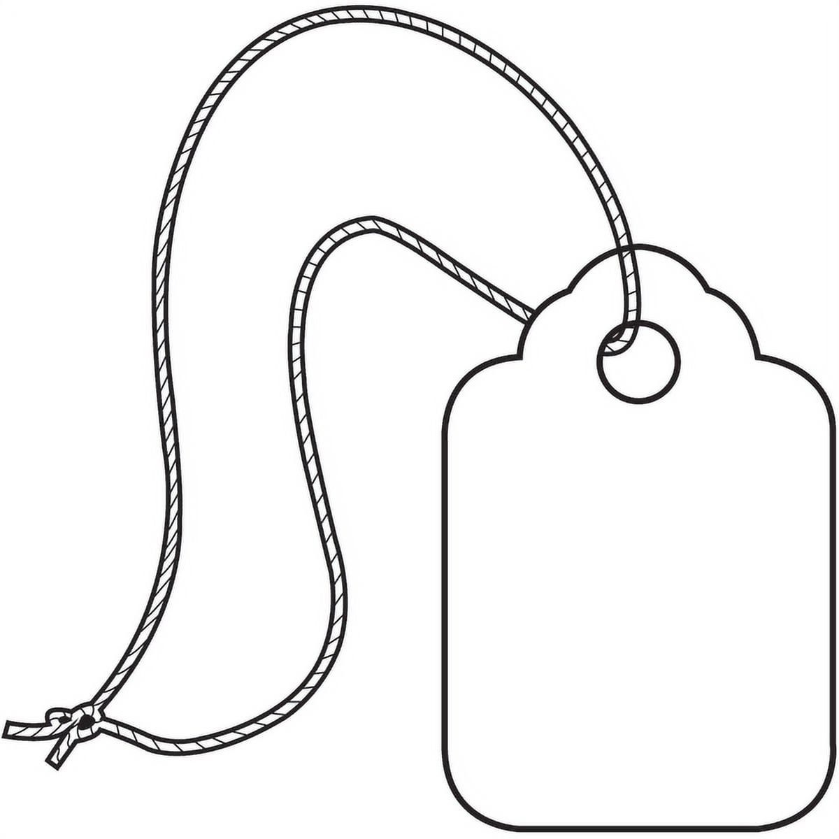 Office Depot® Brand Merchandise Tags, 100% Recycled, 1 11/16" x 2 3/4", White, Case Of 1,000