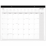 Office Depot Brand Monthly Desk Pad Calendar, 21 3/4" x 17", White
