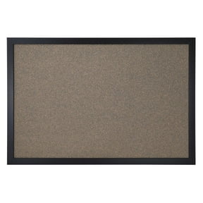 Office Depot Brand Non-Magnetic Cork Bulletin Board, 18" x 24", Black Finish Frame