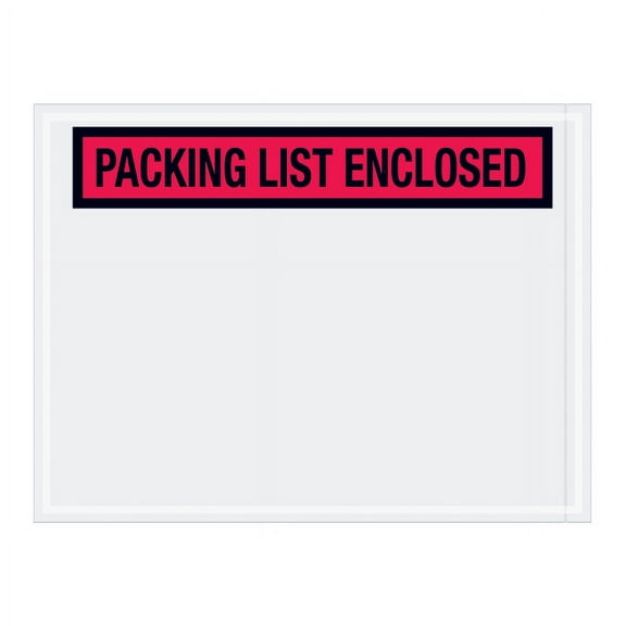 Office Depot Brand "Packing List Enclosed" Envelopes, Panel Face, 4 1/2" x 6", Red, Pack Of 1,000