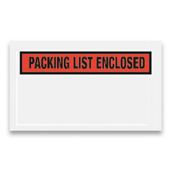 Office Depot Brand "Packing List Enclosed" Envelopes, Panel Face, Red, 5 1/2" x 10" Pack Of 1,000