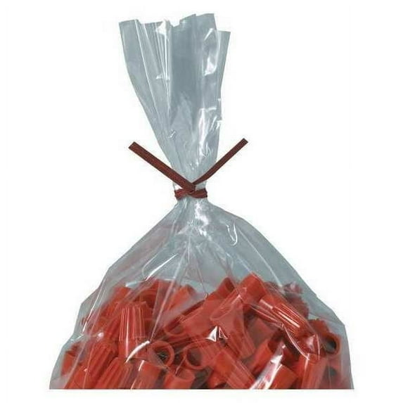 Office Depot® Brand Paper Twist Ties For Poly Bags, 3/16" x 8", Red, Case Of 2,000