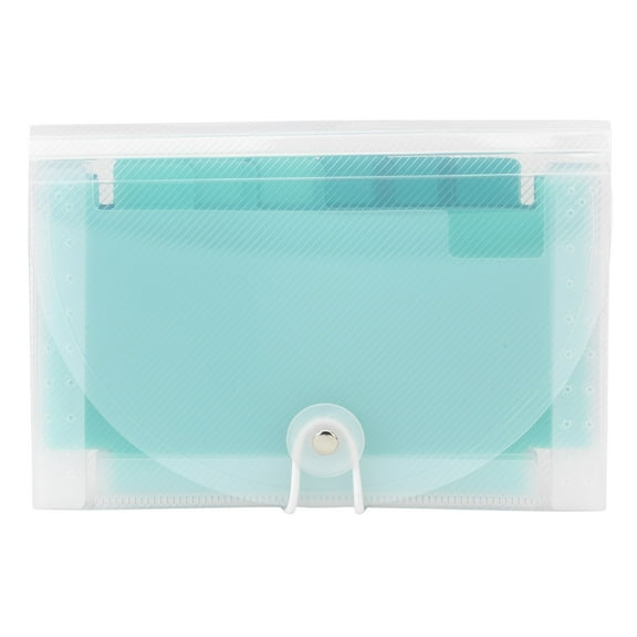 Office Depot Brand Plastic Polypropylene Accordion Expanding File, 13 Pocket, Expansion 6", Nonstandard size, Teal, Pack of 1