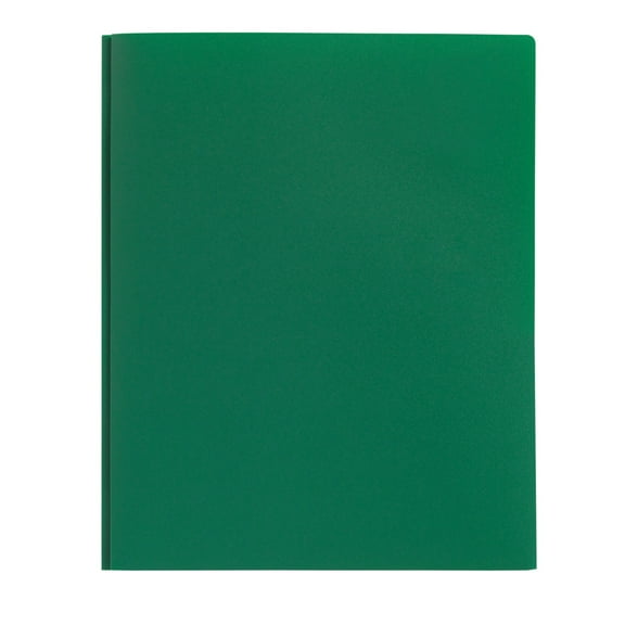 Office Depot® Brand Poly 2-Pocket Portfolio With Fasteners, Green