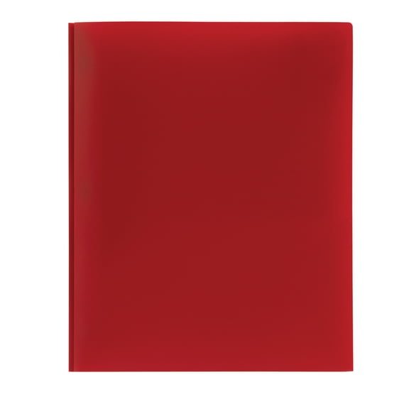 Office Depot Brand Poly 2-Pocket Portfolio With Fasteners, Red