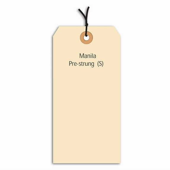 Office Depot® Brand Prestrung Manila Shipping Tags, 10 Point, #6, 5 1/4" x 2 5/8", Box Of 1,000