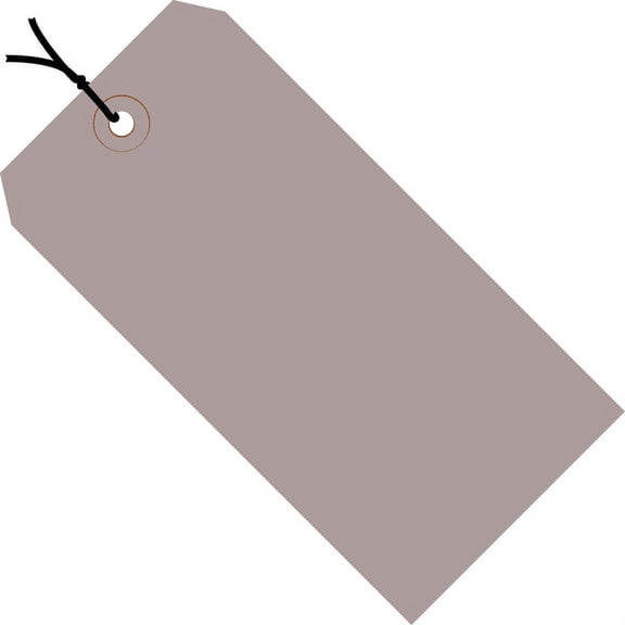 Office Depot® Brand Prestrung Shipping Tags, 8" x 4", Gray, Case Of 500