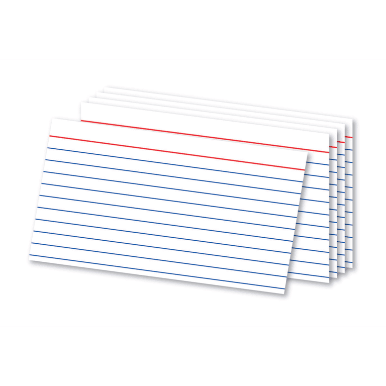 Ruled Index Cards, 3 x 5, White, 500/Pack Ruled Index Cards, 3 x 5, White, 500/Pack
