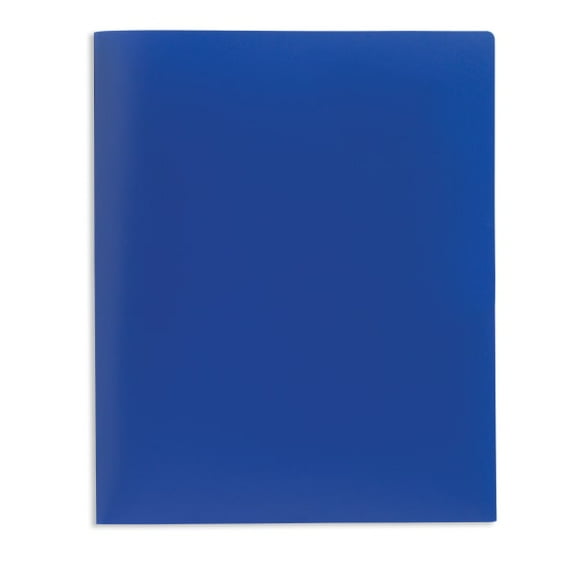 Office Depot Brand School-Grade 2-Pocket Poly Folder, Letter Size, Blue