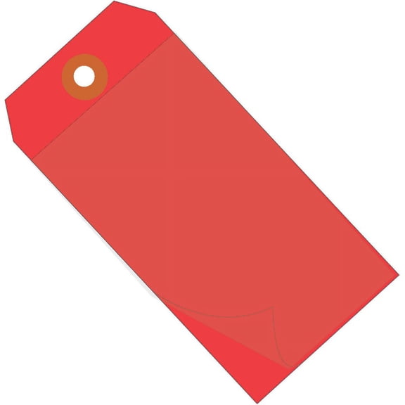 Office Depot Brand Self-Laminating Tags, 6 1/4" x 3 1/8", 95% Recycled, Red, Case Of 100