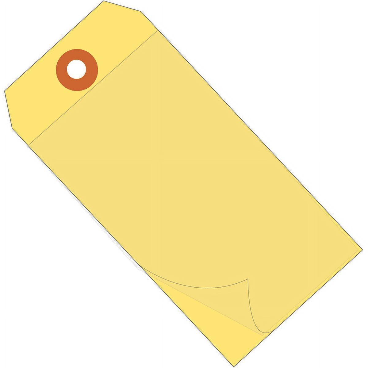 Office Depot® Brand Self-Laminating Tags, 6 1/4" x 3 1/8", 95% Recycled, Yellow, Case Of 100
