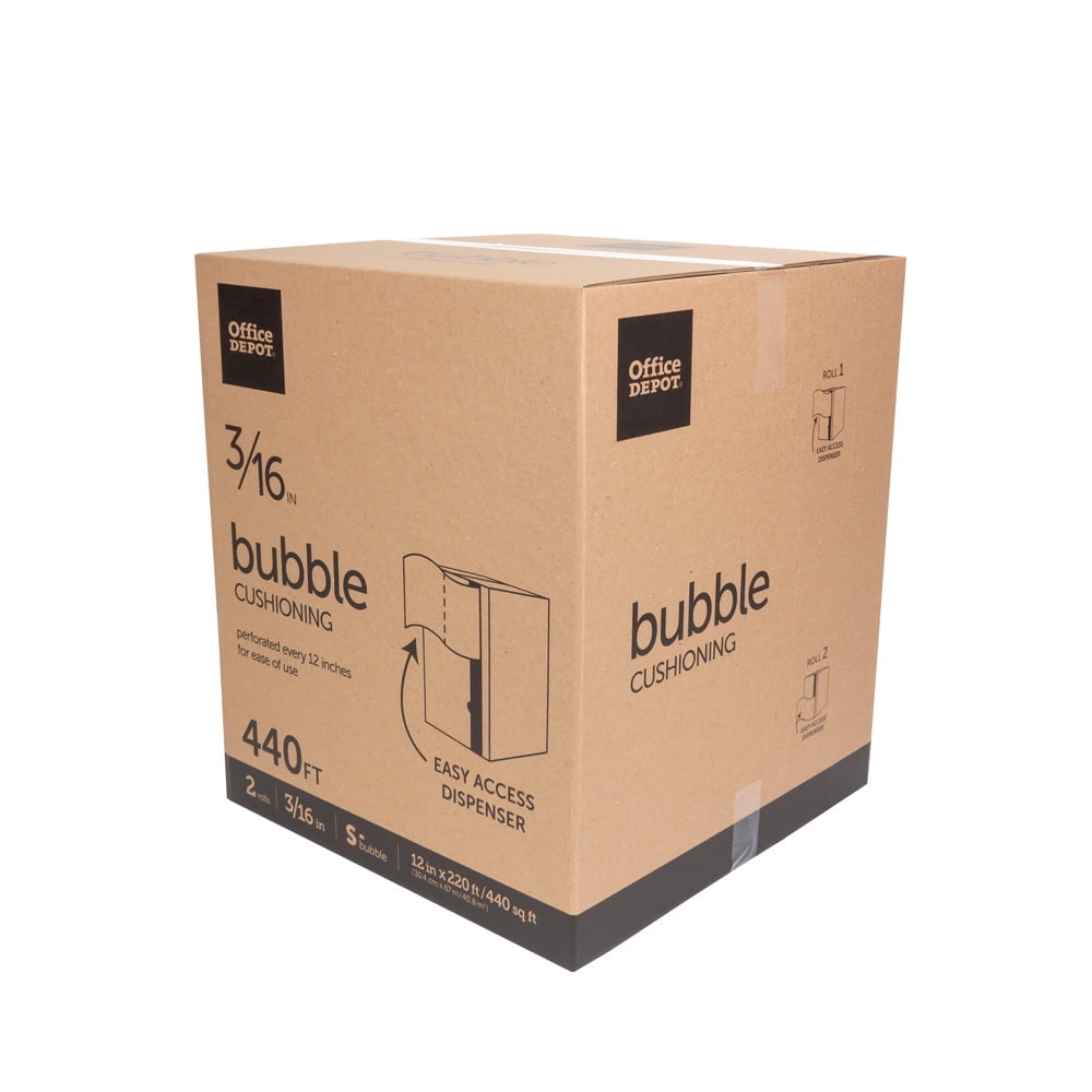 Office Depot® Brand Small Bubble Cushioning Dispenser Box, 12" x 440 Total Ft. (2 Rolls)