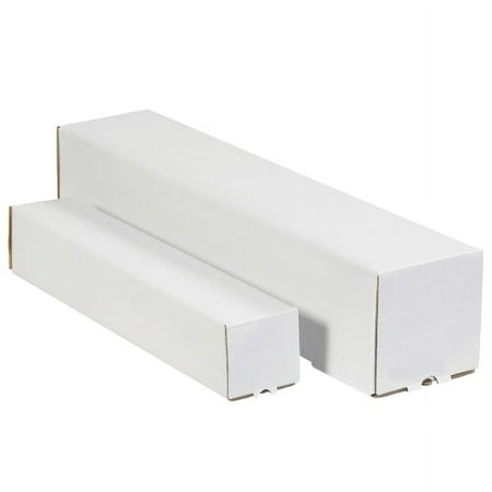 Office Depot® Brand Square Mailing Tubes, 2"H x 2"W x 37"D, White, Pack Of 50