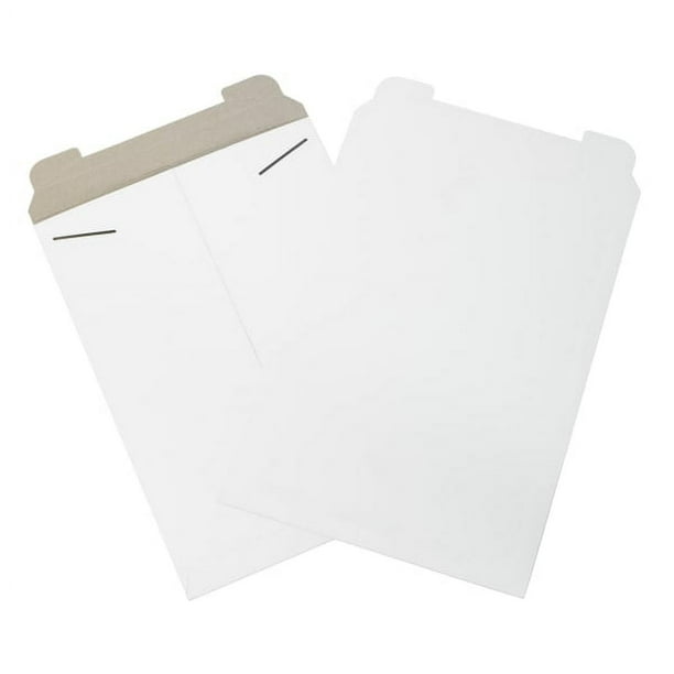 Office Depot® Brand Stayflats Mailers, 13" x 18", White, Box Of 100
