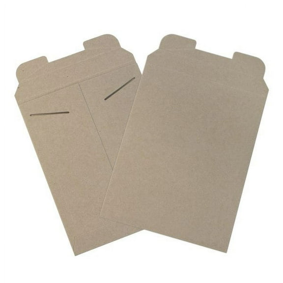 Office Depot® Brand Stayflats Mailers, 9" x 11 1/2", Kraft, Box Of 100