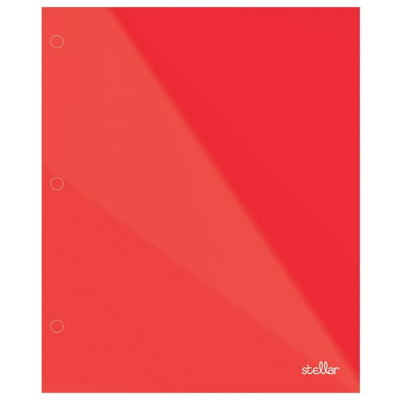 Office Depot Brand Stellar Laminated 2-Pocket Paper Folder, Letter Size, Red