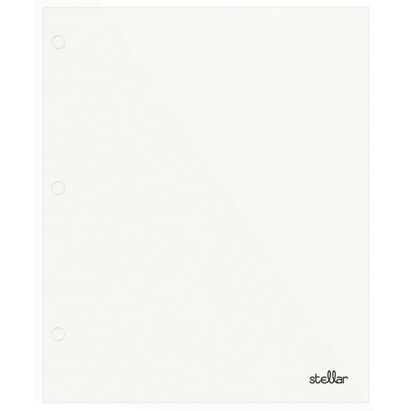 Office Depot Brand Stellar Laminated 2-Pocket Paper Folder, Letter Size, White