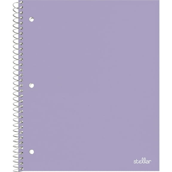 Office Depot Brand Stellar Poly Notebook, 8-1/2" x 11", 1 Subject, College Ruled, 100 Sheets, Lavender