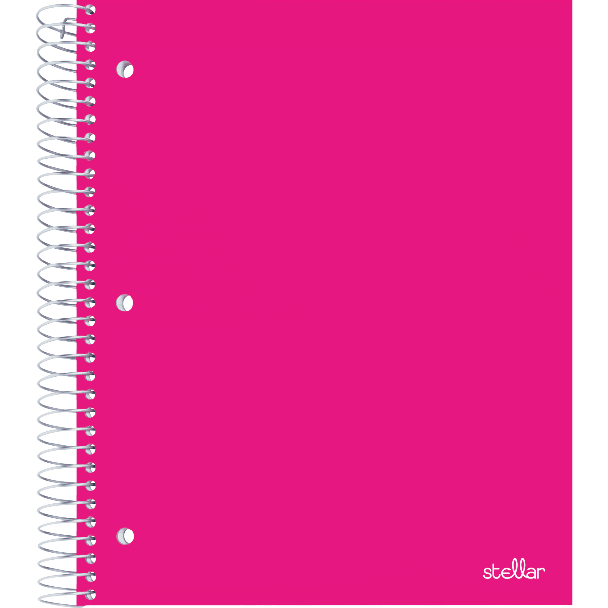 Office Depot Brand Stellar Poly Notebook, 8-1/2" x 11", 3 Subject, College Ruled, 150 Sheets, Pink