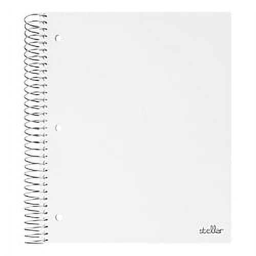 Office Depot® Brand Stellar Poly Notebook, 8-1/2" x 11", 3 Subject, Wide Ruled, 300 Pages (150 Sheets), White