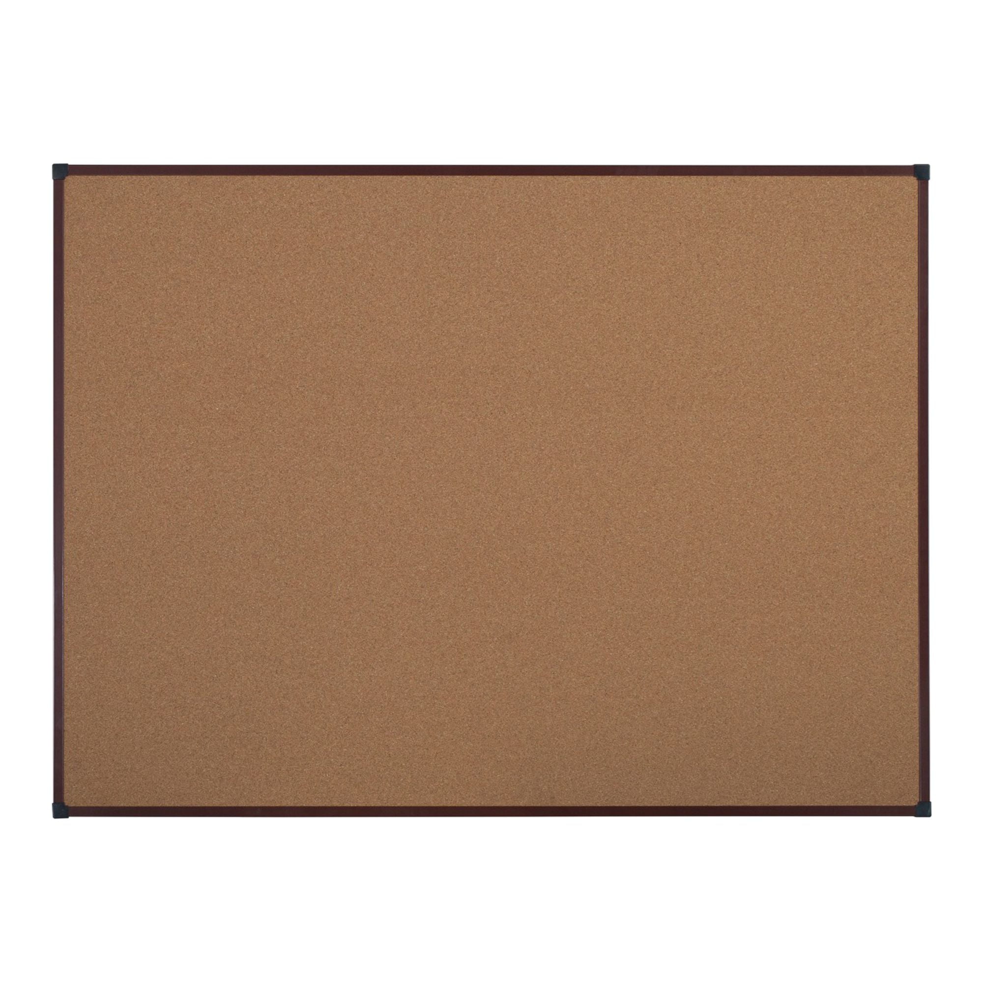 Office Depot Brand TechCork Bulletin Board, 36" x 24", Black, Aluminum Frame